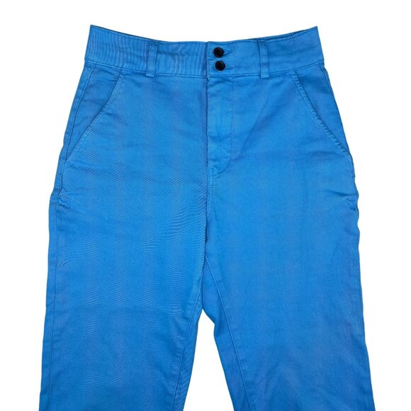 Everlane Womens Cotton Organic Stretch Chino Pants Blue Cropped Casual Size 6 - Picture 3 of 14